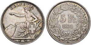 5 Franc Svizzera Argento 