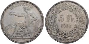 5 Franc Svizzera Argento 