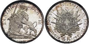 5 Franc Svizzera Argento 