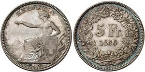 5 Franc Svizzera Argento 