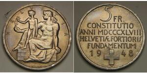 5 Franc Svizzera Argento 