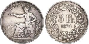5 Franc Svizzera Argento 