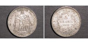 5 Franc Terza Repubblica francese (1870-1940)  Argento 
