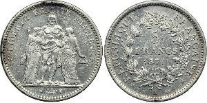 5 Franc Terza Repubblica francese (1870-1940)  Argento 