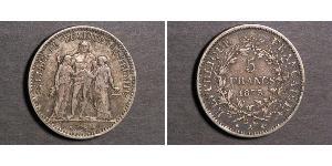 5 Franc Terza Repubblica francese (1870-1940)  Argento 