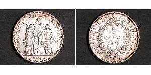 5 Franc Terza Repubblica francese (1870-1940)  Argento 