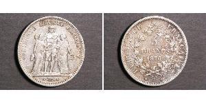 5 Franc Terza Repubblica francese (1870-1940)  Argento 