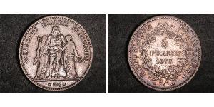 5 Franc Terza Repubblica francese (1870-1940)  Argento 