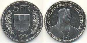 5 Franc Suisse Cuivre/Nickel 