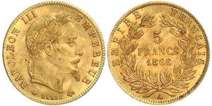 5 Franc Zweites Kaiserreich (1852-1870) Gold Napoleon III (1808-1873)