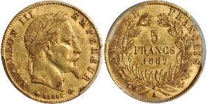5 Franc Zweites Kaiserreich (1852-1870) Gold Napoleon III (1808-1873)