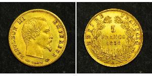 5 Franc Zweites Kaiserreich (1852-1870) Gold Napoleon III (1808-1873)