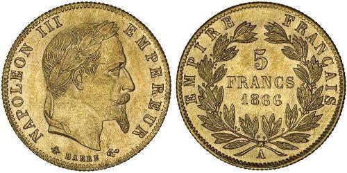 5 Franc Zweites Kaiserreich (1852-1870) Gold Napoleon III (1808-1873)