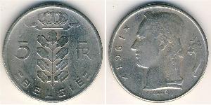 5 Franc Belgien Kupfer/Nickel 