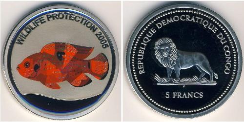 5 Franc Demokratische Republik Kongo Kupfer/Nickel 