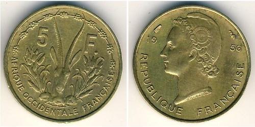 5 Franc French West Africa (1895-1958) Laiton 