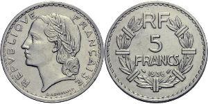 5 Franc Terza Repubblica francese (1870-1940)  Nichel 