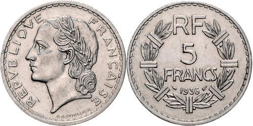 5 Franc Dritte Französische Republik (1870-1940)  Nickel 