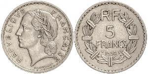 5 Franc Troisième République (1870-1940)  Nickel 