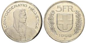 5 Franc Suiza Níquel/Cobre 