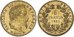 5 Franc Second Empire (1852-1870) Or Napoleon III (1808-1873)