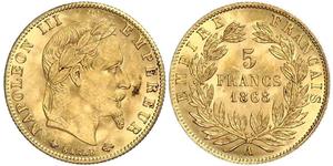 5 Franc Second Empire (1852-1870) Or Napoleon III (1808-1873)