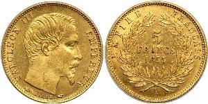 5 Franc Second Empire (1852-1870) Or Napoleon III (1808-1873)