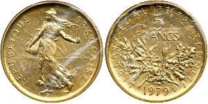 5 Franc Quinta República Francesa (1958 - ) Oro 