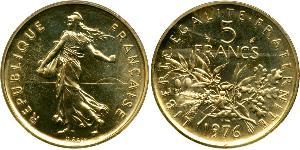 5 Franc Quinta República Francesa (1958 - ) Oro 