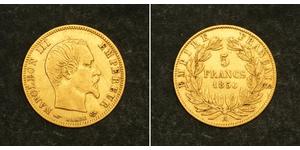 5 Franc Segundo Imperio francés (1852-1870) Oro Napoleon III (1808-1873)