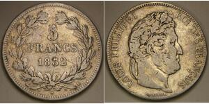 5 Franc Francia / Monarquía de Julio (1830-1848) Plata Luis Felipe I de Francia  (1773 -1850)
