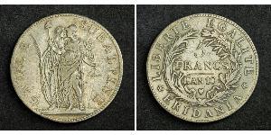 5 Franc Italian city-states Plata 