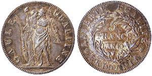 5 Franc Italian city-states Plata 