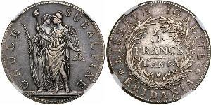 5 Franc Italian city-states Plata 