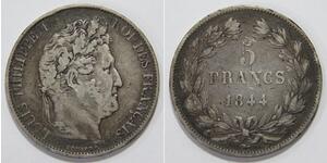 5 Franc Monarquía de Julio (1830-1848) Plata Luis Felipe I de Francia  (1773 -1850)