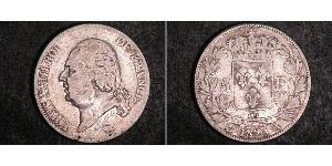 5 Franc Reino de Francia (1815-1830) Plata 