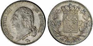 5 Franc Reino de Francia (1815-1830) Plata 