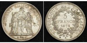 5 Franc Segunda República Francesa (1848-1852) Plata 