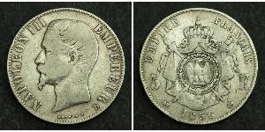 5 Franc Segundo Imperio francés (1852-1870) Plata Napoleon III (1808-1873)
