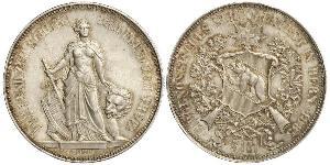 5 Franc Suiza Plata 