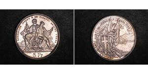 5 Franc Suiza Plata 
