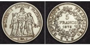 5 Franc Tercera República Francesa (1870-1940)  Plata 