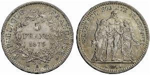 5 Franc Tercera República Francesa (1870-1940)  Plata 