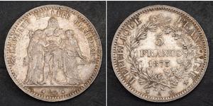 5 Franc Tercera República Francesa (1870-1940)  Plata 