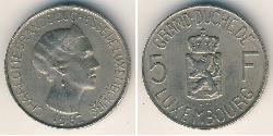 5 Franc Lussemburgo Rame/Nichel 