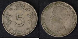 5 Franc Lussemburgo Rame/Nichel 