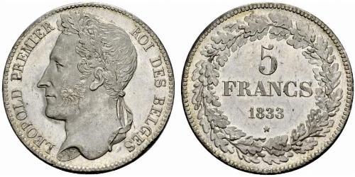 5 Franc Belgien Silber Leopold I. (Belgien) (1790-1865)