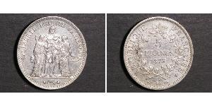 5 Franc Dritte Französische Republik (1870-1940)  Silber 