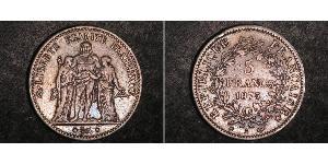 5 Franc Dritte Französische Republik (1870-1940)  Silber 