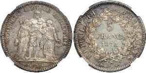 5 Franc Dritte Französische Republik (1870-1940)  Silber 